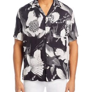 ALLSAINTS Black and White Floral Men's Shirt